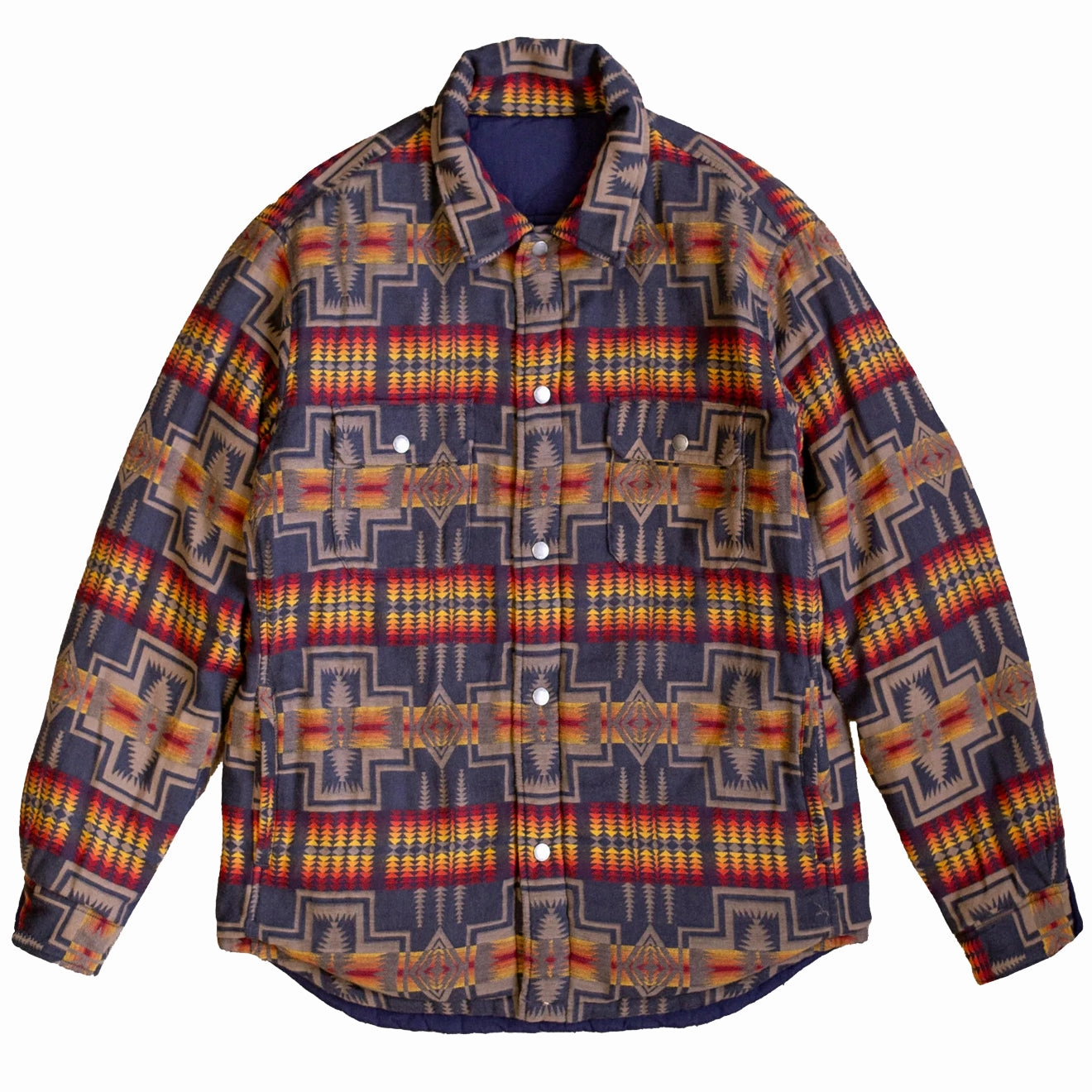 Pendleton Reversible Quilted Overshirt Harding Navy Flash Discount Today