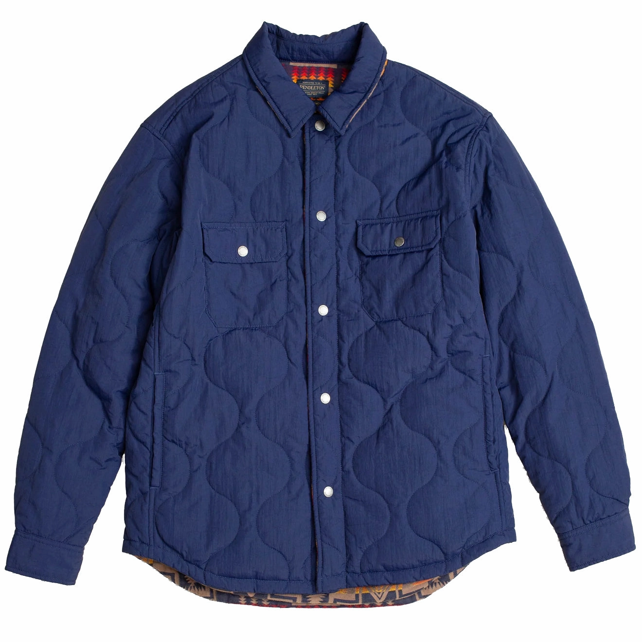 Best Price Online Grab Your Savings Pendleton Reversible Quilted Overshirt Harding Navy