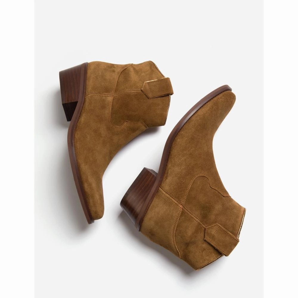 Penelope Chilvers Cassidy Ladies Suede Cowboy Boots - Tan Price Drop Today Shop Today Save