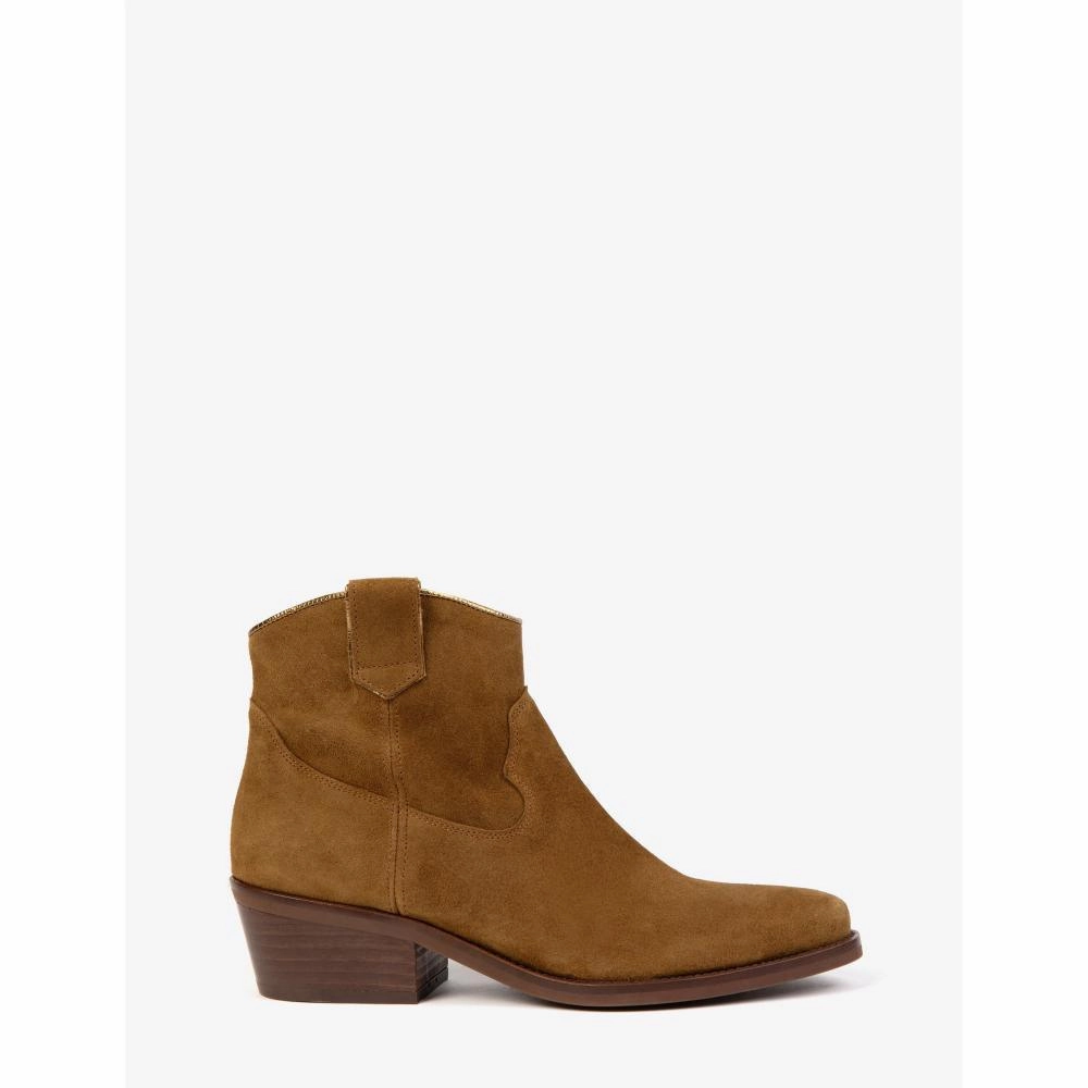 Penelope Chilvers Cassidy Ladies Suede Cowboy Boots - Tan Last Chance Steal Shop Save Today