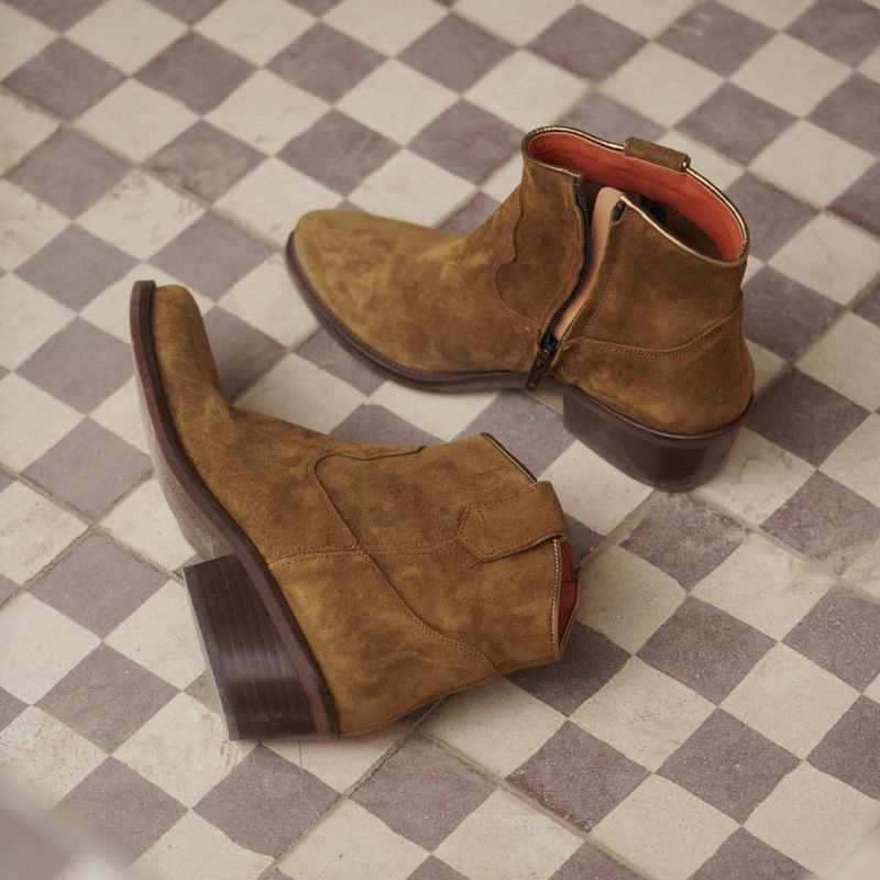 MustHave Deals MustHave Deal Penelope Chilvers Cassidy Ladies Suede Cowboy Boots - Tan
