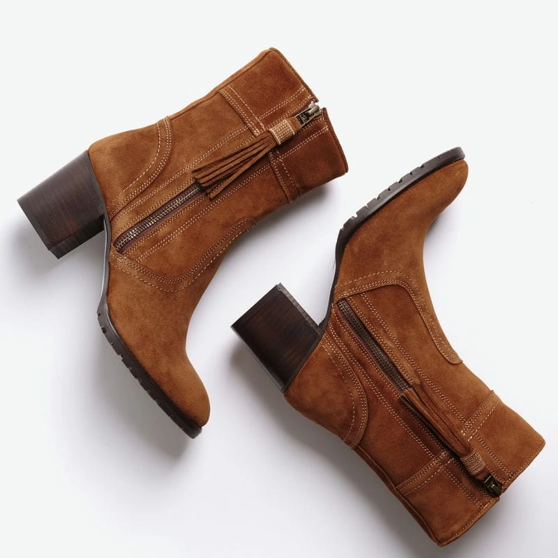 Penelope Chilvers Cropped Fina Suede Ladies Ankle Boot - Peat Dont Wait Save Price Drop Frenzy