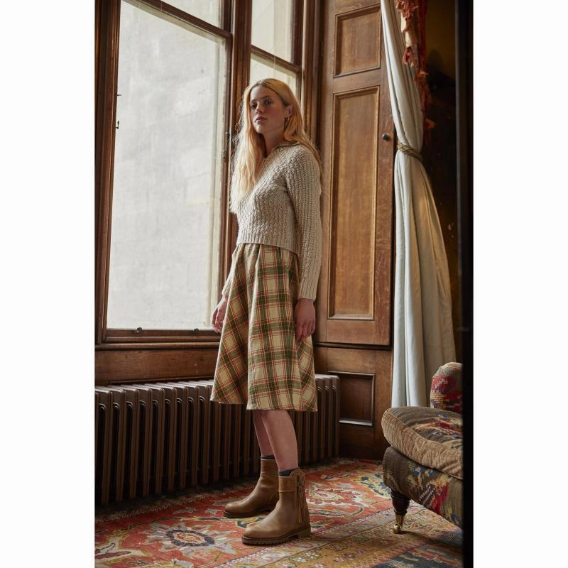 Penelope Chilvers Cropped Tassel Ladies Leather Boot - Biscuit MustHave Items Trendy Picks Today