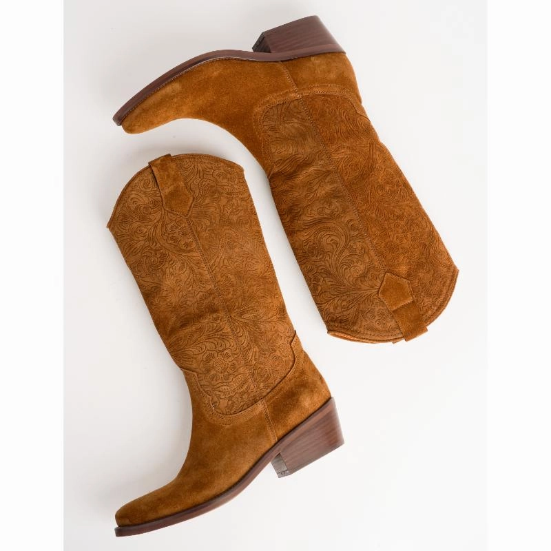 Penelope Chilvers Goldie Cordoban Ladies Suede Boot - Peat Perfect Gift Offer