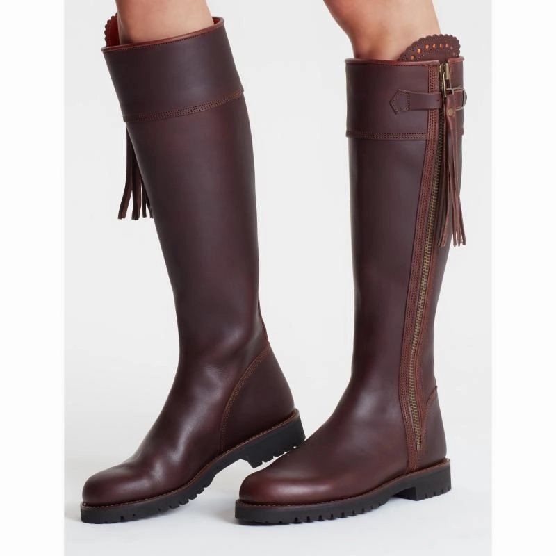 Trending Today Steal Penelope Chilvers Long Tassel Ladies Leather Boot - Conker