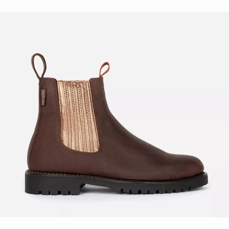 Penelope Chilvers Oscar Ladies Leather Boots - Bitter Chocolate/Rose Gold Instant Deal Today Trending Savings Now