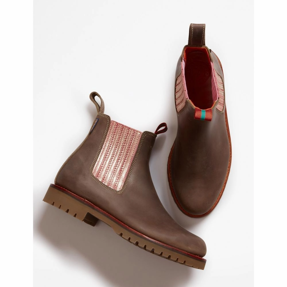 Exclusive Holiday Deal Clearance Sale Now Penelope Chilvers Oscar Ladies Leather Boots - Khaki/Tea Rose