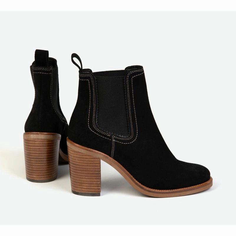 Penelope Chilvers Paloma Rociera Suede Ladies Ankle Boot - Black Mega Hot Offer Best Price Online