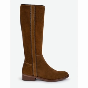 Penelope Chilvers Posada Rociera Suede Ladies Boot - Peat Today Only Special