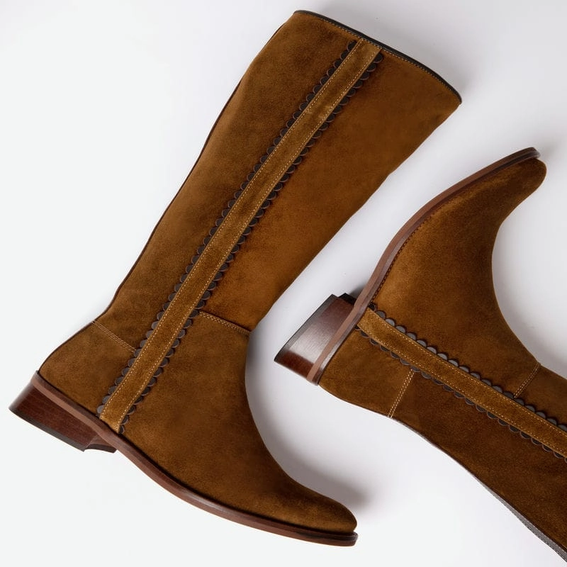 Penelope Chilvers Posada Rociera Suede Ladies Boot - Peat Best Deal Online EndofWeek Deals