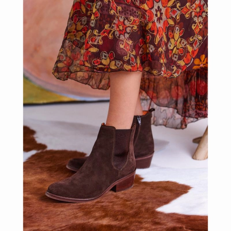 Penelope Chilvers Rove Ladies Suede Boot - Bitter Chocolate Limited Time Offer Big Savings Alert