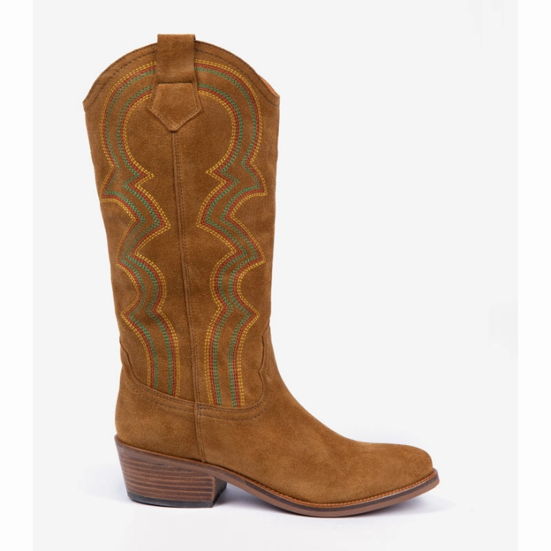 Penelope Chilvers Sun Salutation Embroidered Ladies Cowboy Boots - Tan/Multi Trending Savings Now Hot Sale Today