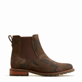 Ariat Womens Wexford Chelsea Boot Camo Suede Limited Time Sale Today Only Discount