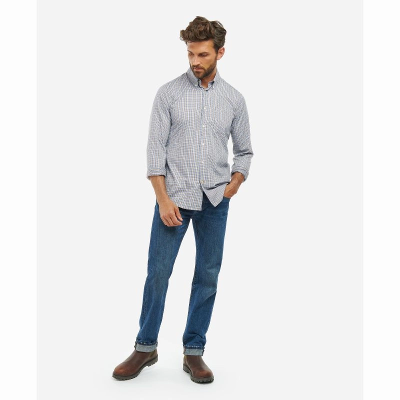 Barbour Stanhope Tailored Fit Performance Mens Shirt - Stone Daily Hot Deal