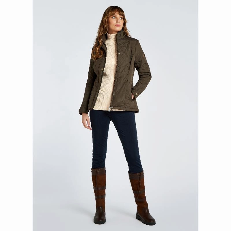 GiftWorthy Sale Todays Trending Deals Dubarry Camlodge Ladies Quilted Jacket - Olive