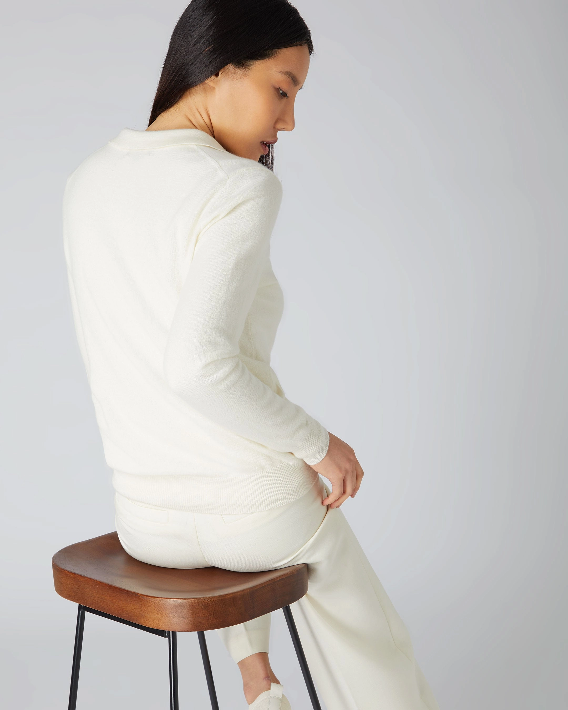 Hot Offer Frenzy Dont Miss These Savings Women'S Phoebe V Neck Cashmere Jumper New Ivory White