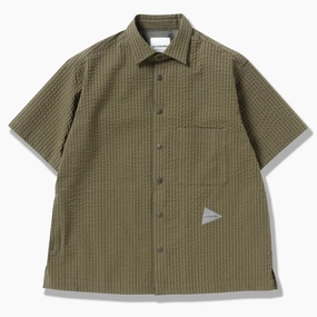 And Wander Dry Soft Seersucker S/S Shirt Beige Hot Pick Sale Special Price Offer
