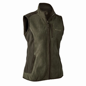 Limited Stock Alert Exclusive Online Discount Deerhunter Womens Pam Bonded Fleece Waistcoat Graphite Green Melange