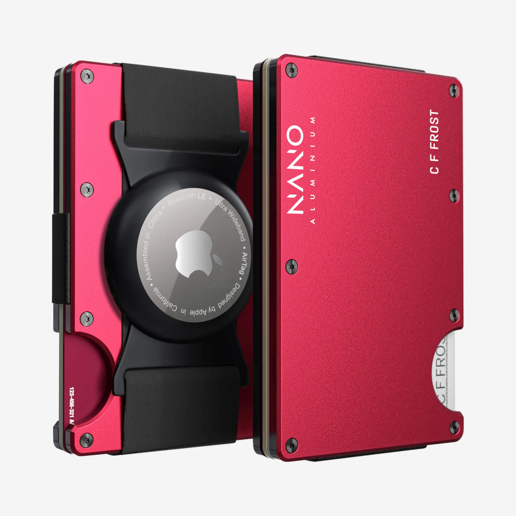 Personalised Airtag Cash Strap Wallet (Volcano Red) Grab It Now