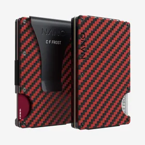 Todays Mega Savings MustHave Deals Personalised Money Clip Wallet (Diablo Red/Stealth Black)