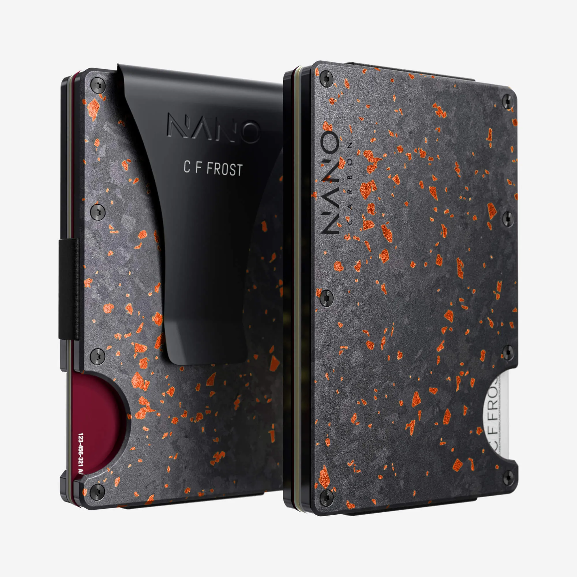 Save Big Online Personalised Money Clip Wallet (Nero/Arancione)
