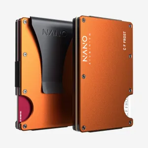 Clearance Savings Now Personalised Money Clip Wallet (Ventura Orange)