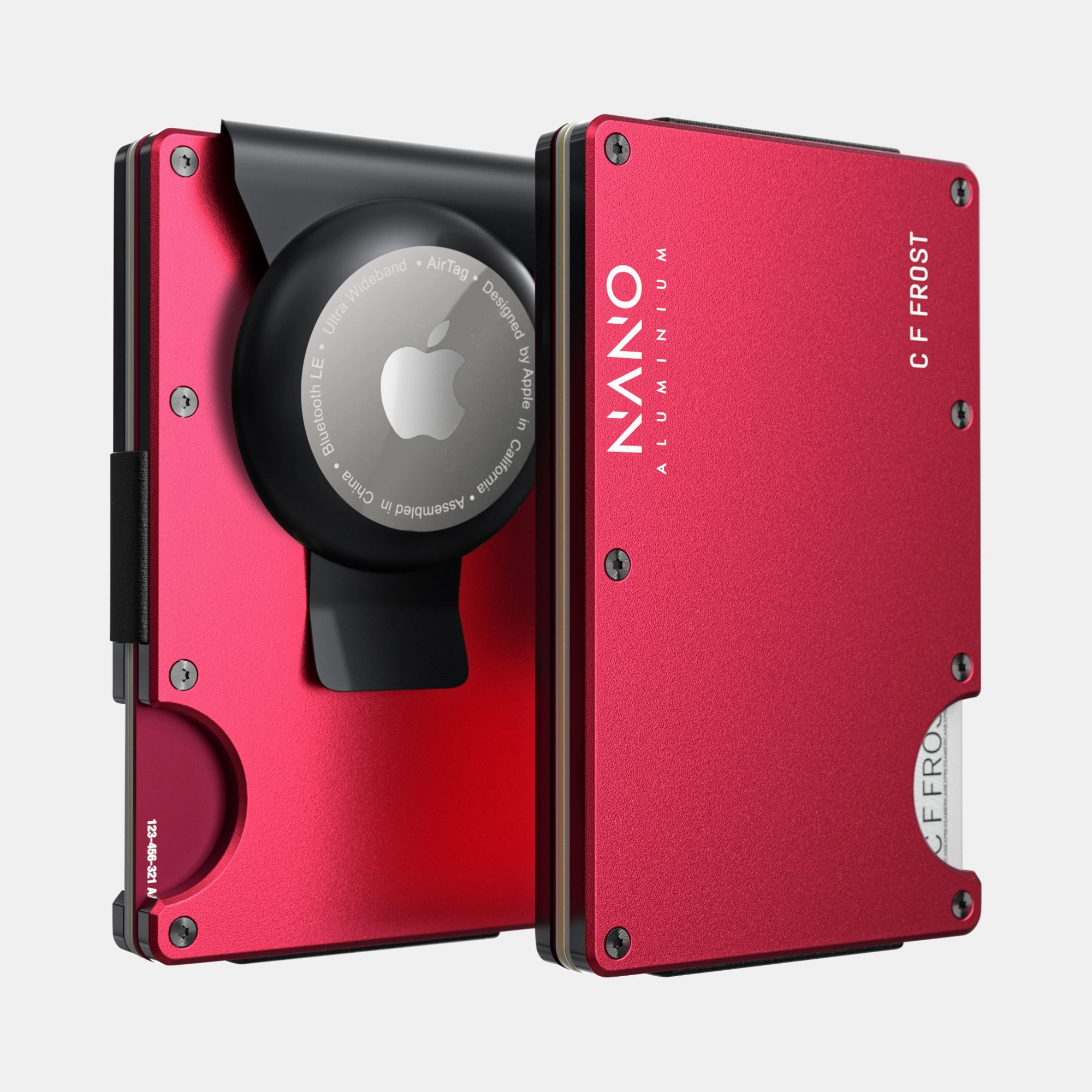 Limited Time Discount Personalised Airtag Money Clip Wallet (Volcano Red)