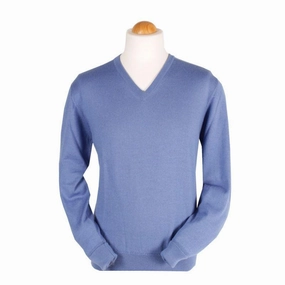 Todays Trending Deals Instant Savings Inside Peter Scott Ballater V Neck Mens Merino Jumper - Lagoon