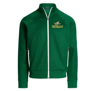 Grab Your Deal Today Polo Ralph Lauren Embroidered Plaited Tricot Track Jacket Tennis Green