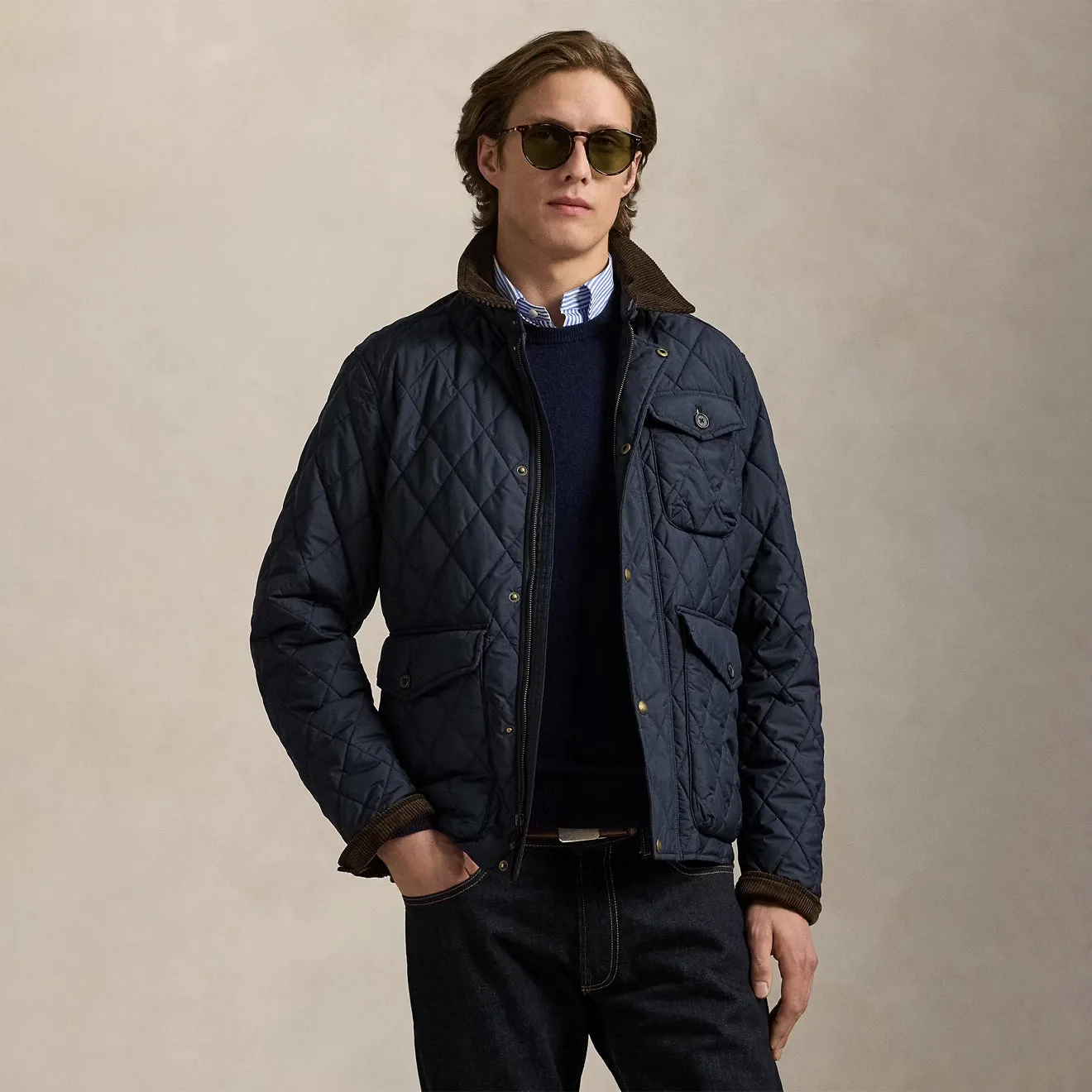 Polo Ralph Lauren Quilted Beaton Field Jacket College Navy Hot Picks Today Hot Sale Alert
