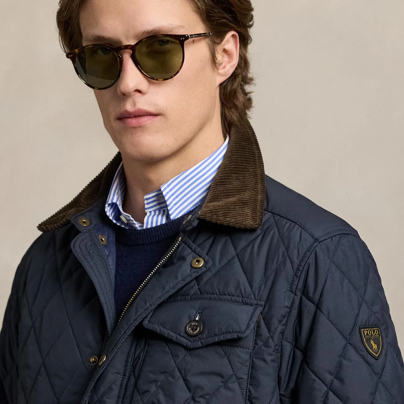 Perfect Gift Sale Clearance Blowout Polo Ralph Lauren Quilted Beaton Field Jacket College Navy