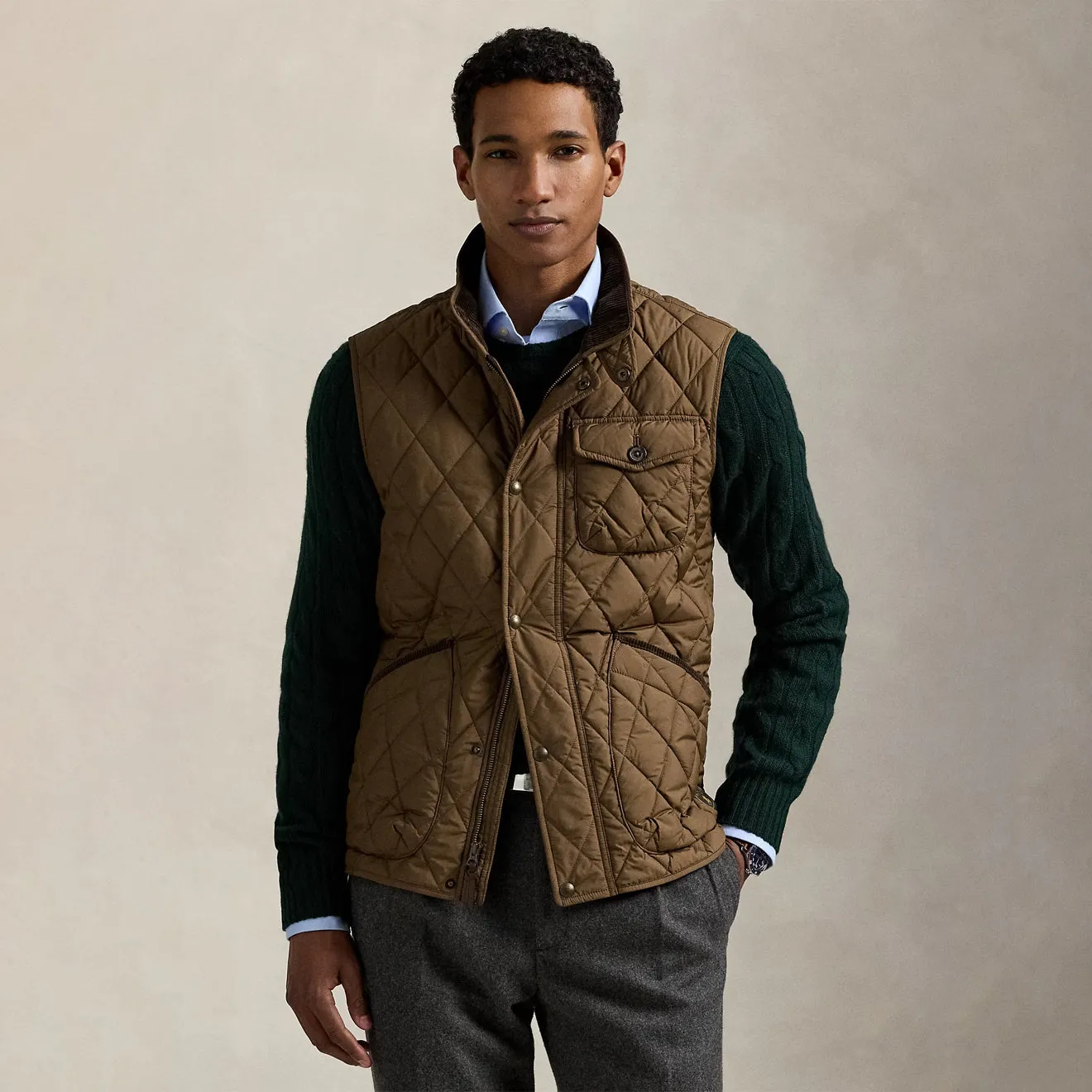 Polo Ralph Lauren The Beaton Quilted Utility Vest Chestnut Todays Trending Deals