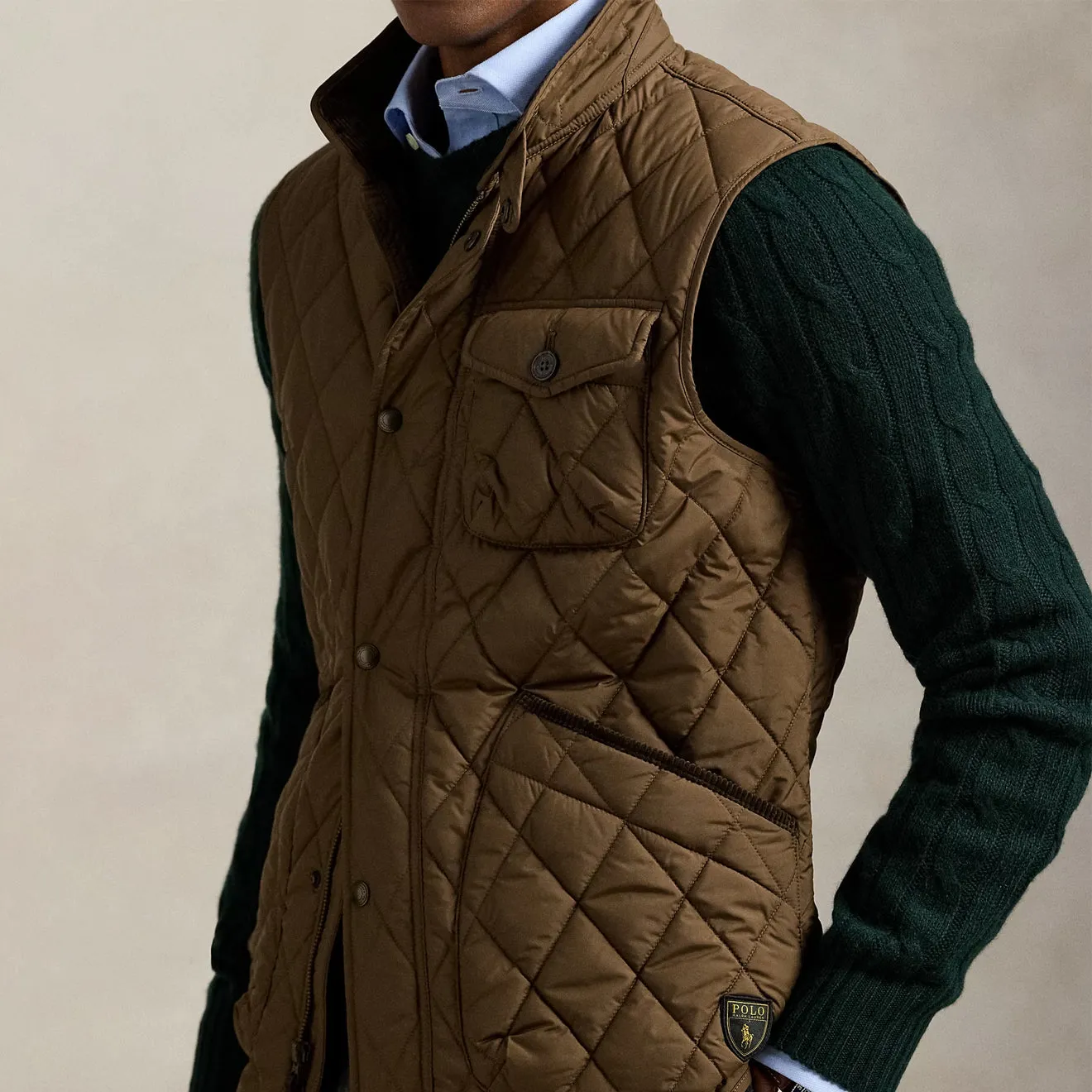 MustHave Steals Special Steal Event Polo Ralph Lauren The Beaton Quilted Utility Vest Chestnut
