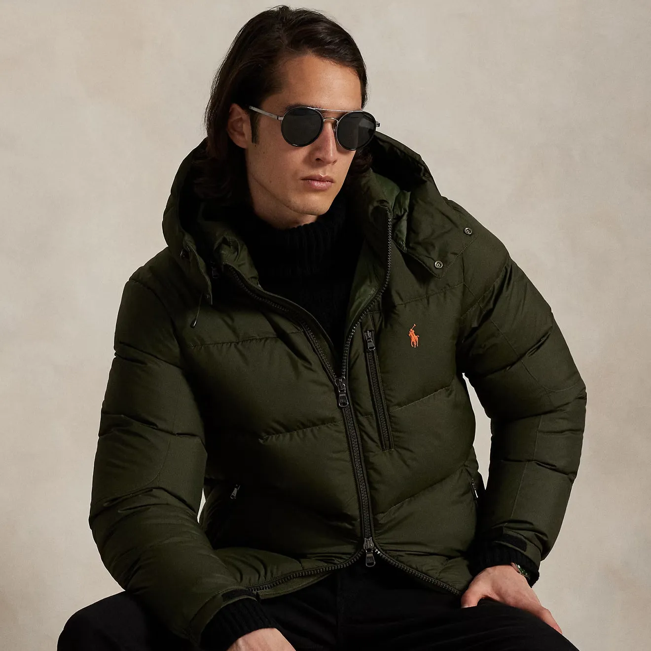 Polo Ralph Lauren The Gorham Down Jacket Company Olive Weekend Flash Offer