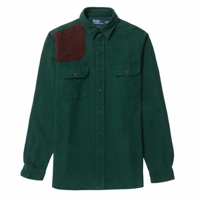 Polo Ralph Lauren Brushed Cotton Twill Classic Fit Shirt Northwest Pine Hot Item Clearance