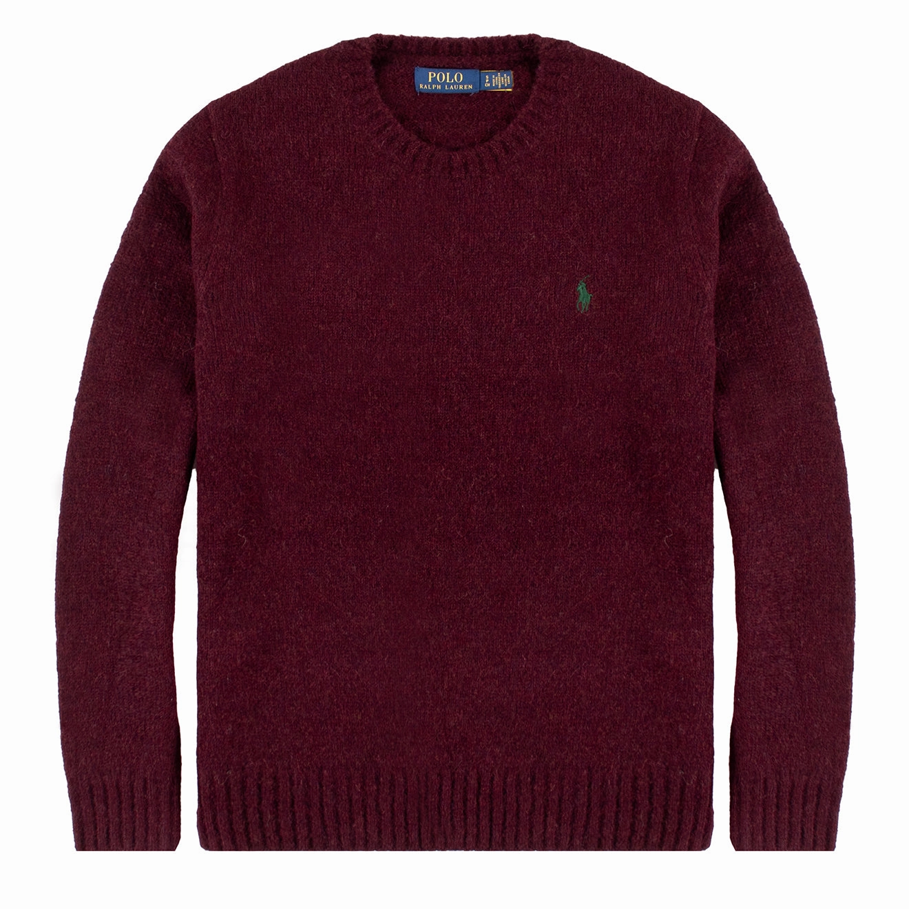 Polo Ralph Lauren Chunky Crew Knit Aged Wine Heather Shop Grab Savings Special Online Offer