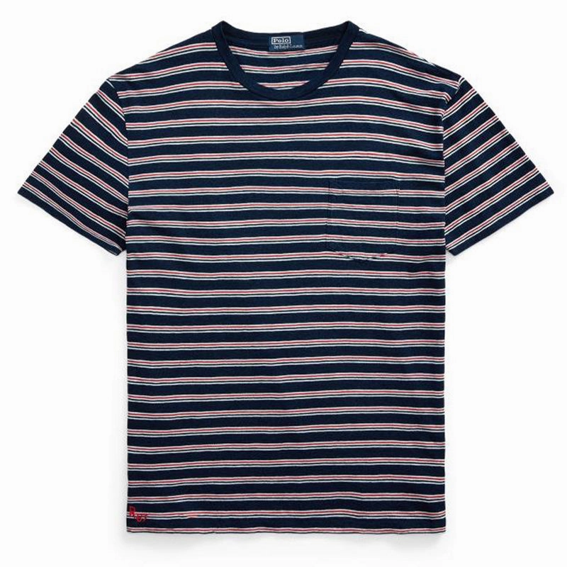 Big Price Drop Polo Ralph Lauren Classic Fit Jersey Pocket T-Shirt Dark Indigo Multi