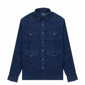 Polo Ralph Lauren Classic Fit Linen Shirt Newport Navy Hot Sale Alert Daily Special Offer
