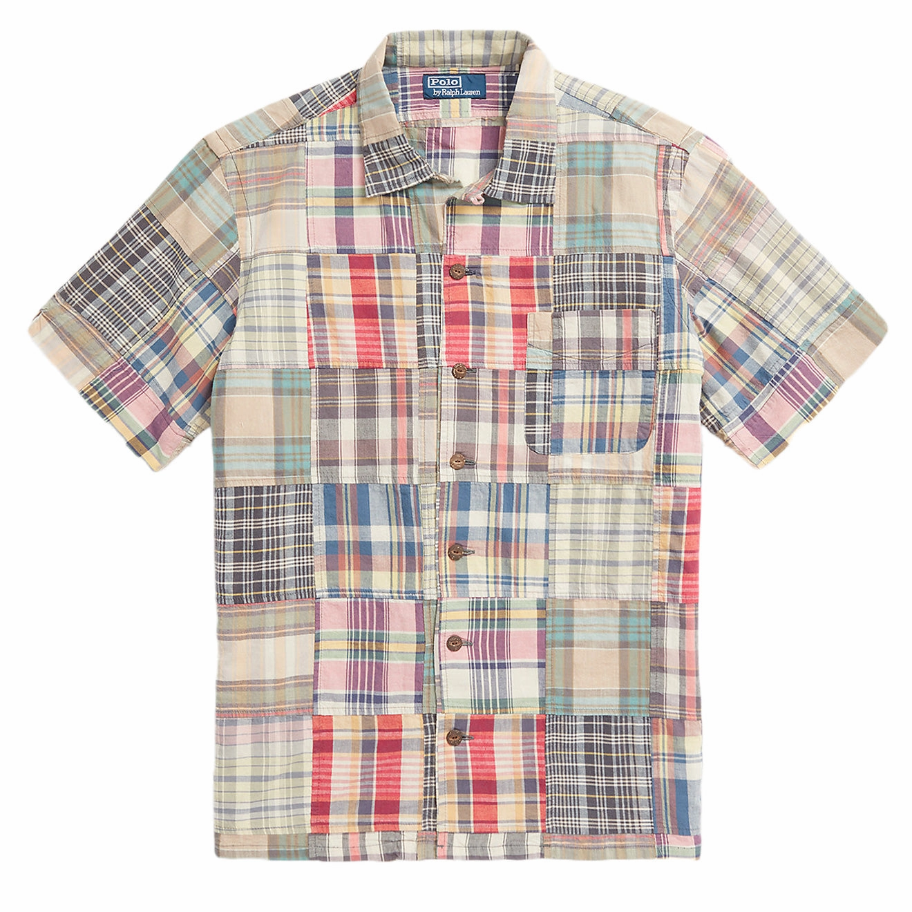 Polo Ralph Lauren Classic Fit Patchwork Madras Camp Shirt Key West Patchwork Price Drop Alert