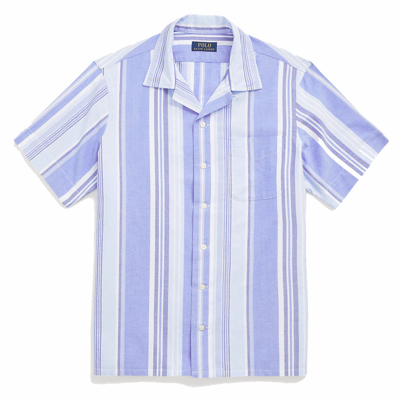 Polo Ralph Lauren Classic Fit Striped Oxford Camp Shirt Blue Multi Mega Discount Event Online Exclusive Offer