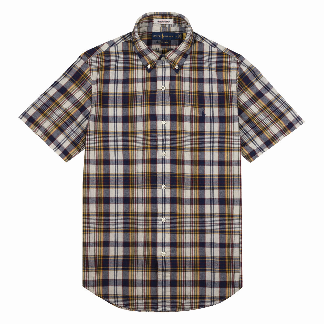 Polo Ralph Lauren Cotton Check Shirt Navy / Yellow Multi Flash Deal Alert Limited Time Offer
