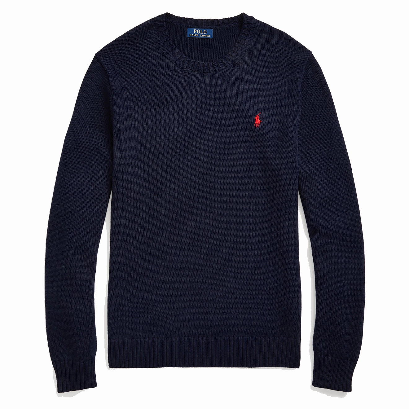 Polo Ralph Lauren Cotton Crewneck Knit Hunter Navy Hot Offer Ending Soon Price Drop Alert