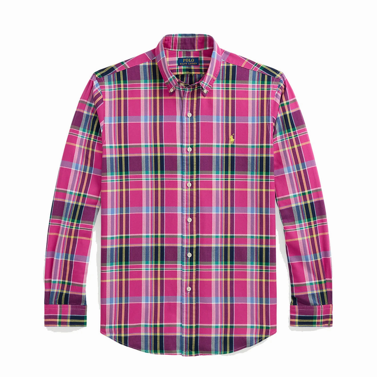 Special Price Offer Instant Deal Today Polo Ralph Lauren Custom Fit Button Down Check Shirt Pink Navy Multi