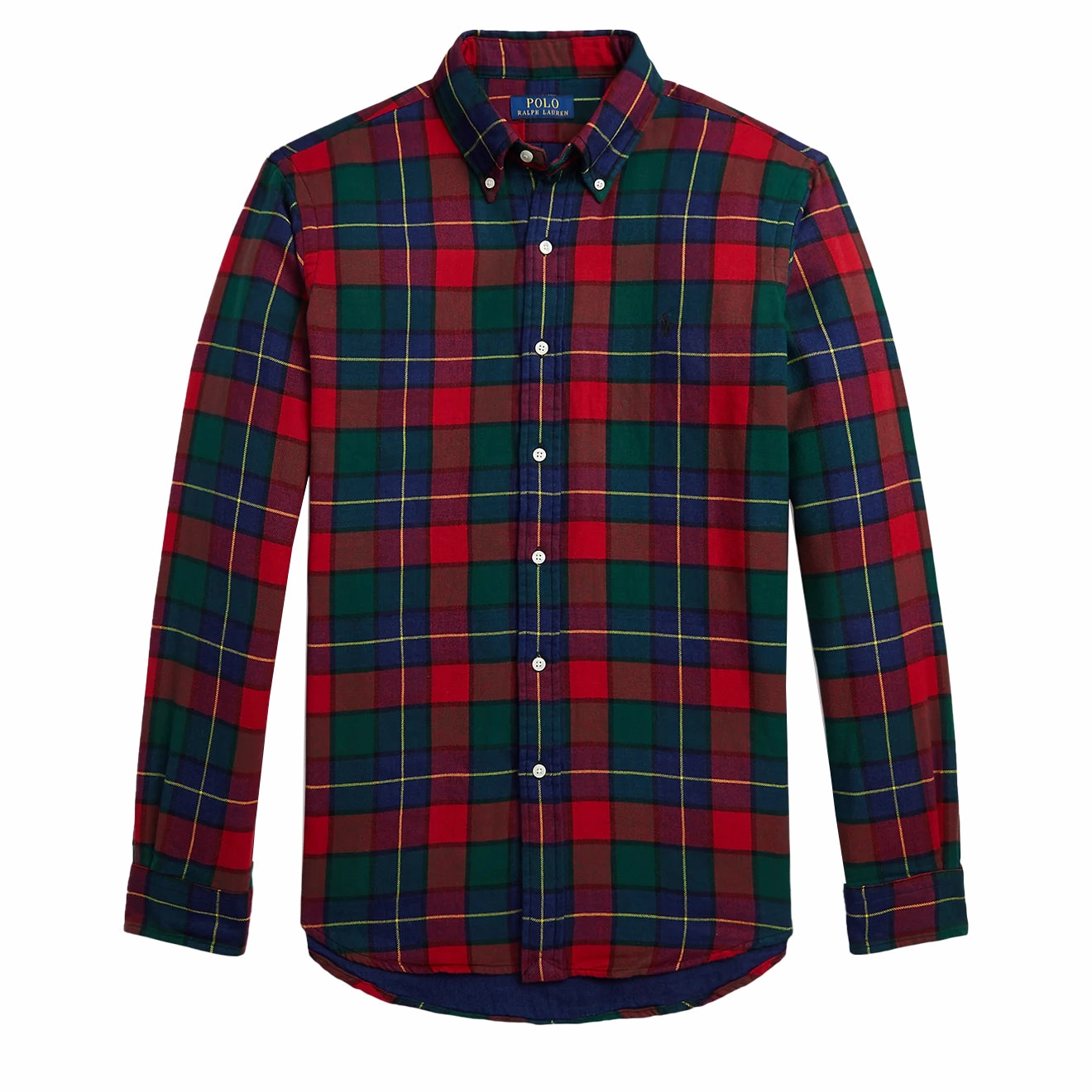 Limited Stock Alert Sale Ending Soon Polo Ralph Lauren Custom Fit Checked Double-Faced Shirt Red / Green Multi