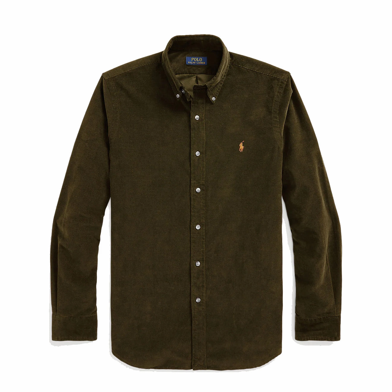 Surprise Discount Today Flash Offer Today Polo Ralph Lauren Custom Fit Corduroy Shirt Canopy Olive