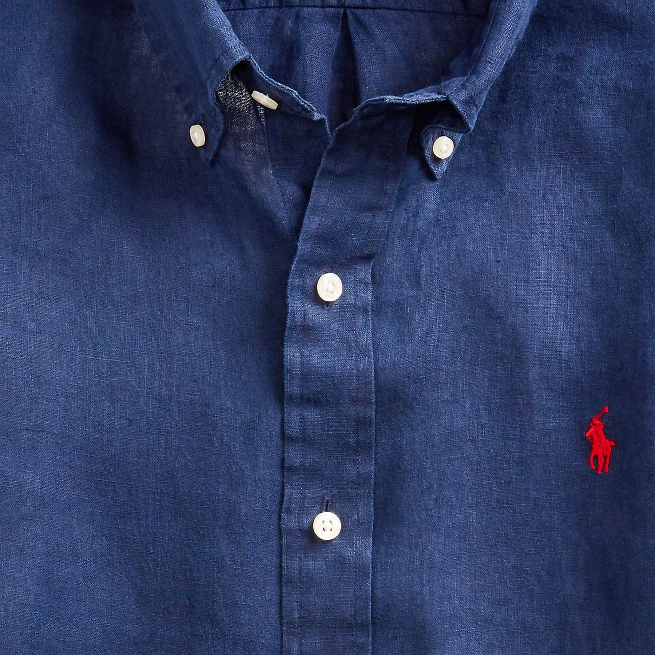 Limited Stock Alert Shop Hot Picks Polo Ralph Lauren Custom Fit Linen Shirt Newport Navy