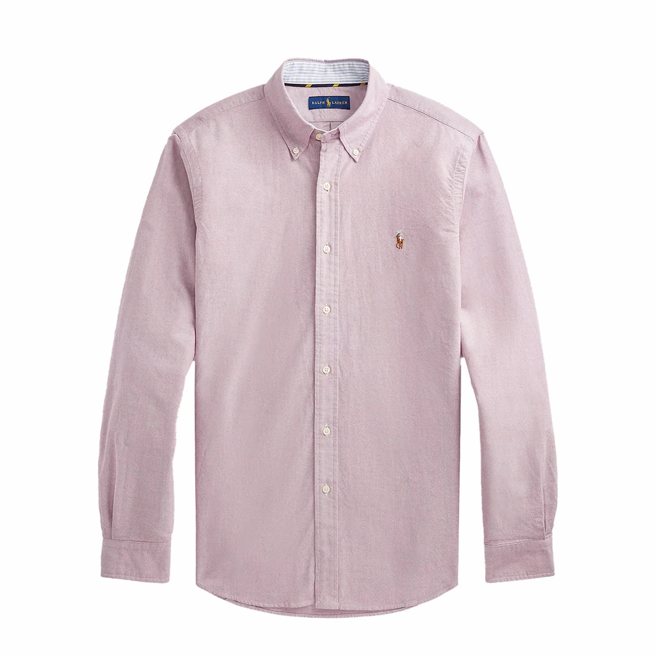 Polo Ralph Lauren Custom Fit Oxford Shirt Crimson / White Instant Savings Deal Limited Edition Offer