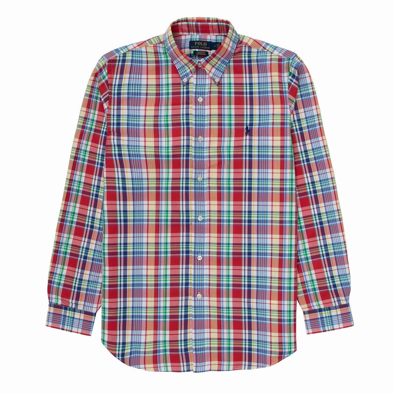 Polo Ralph Lauren Custom Fit Oxford Shirt Red / Blue Multi Clearance Sale Biggest Savings Now