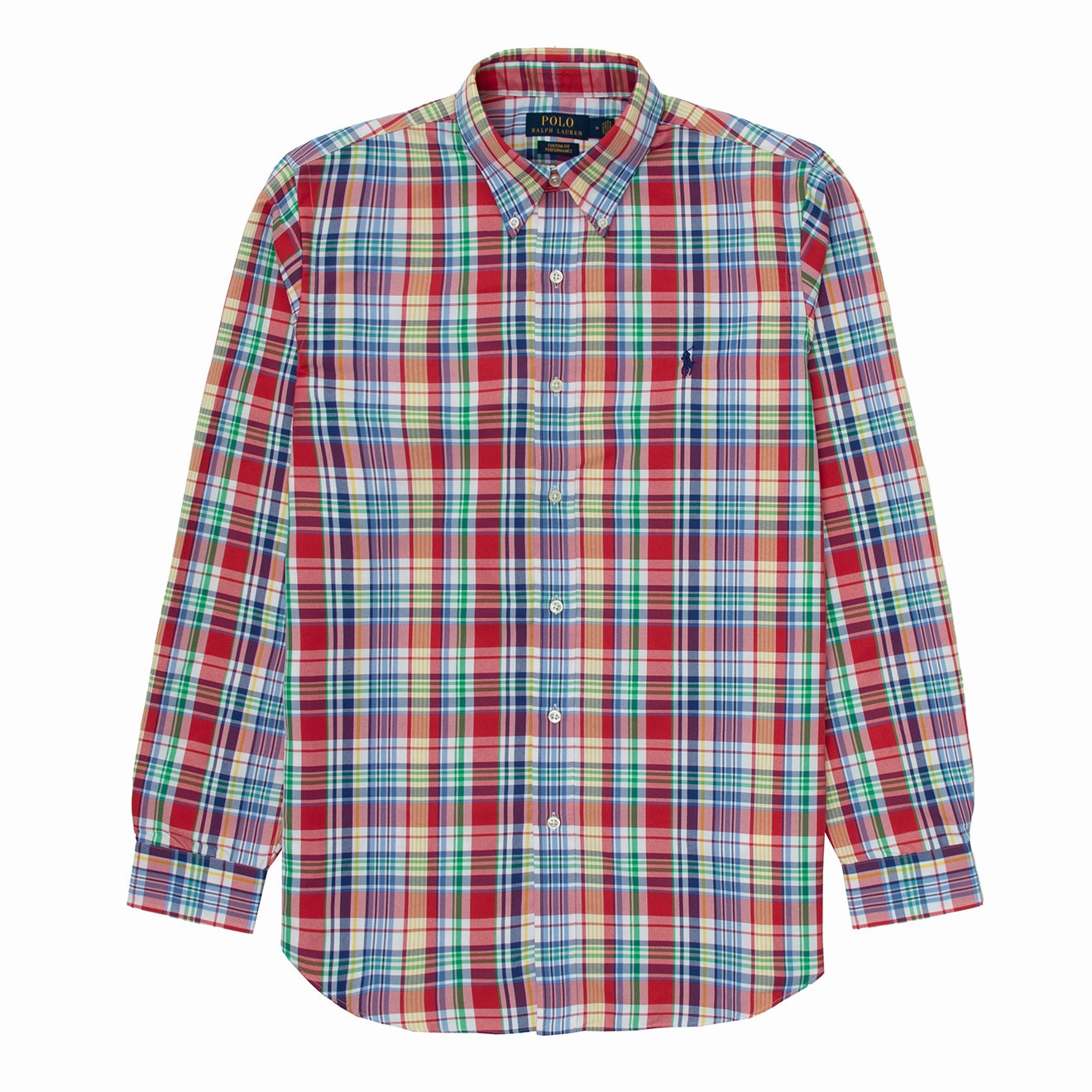 Polo Ralph Lauren Custom Fit Oxford Shirt Red / Blue Multi Todays Hot Pick Clearance Event Today