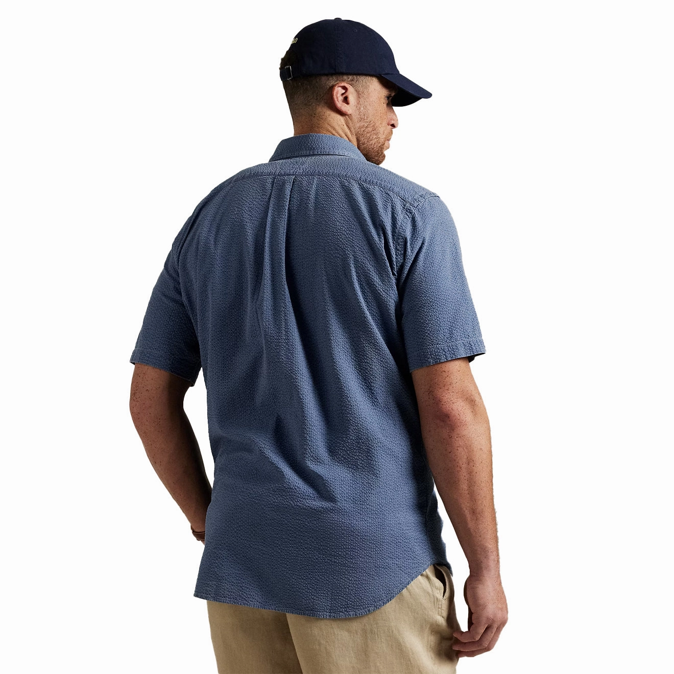 Limited Stock Hot Deal Polo Ralph Lauren Custom Fit Seersucker Shirt Dark Indigo